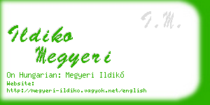 ildiko megyeri business card